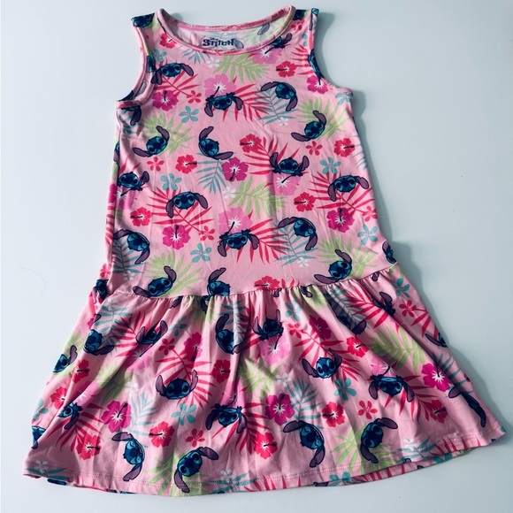 Disney Other - Disney Pink Stitch Floral Dress